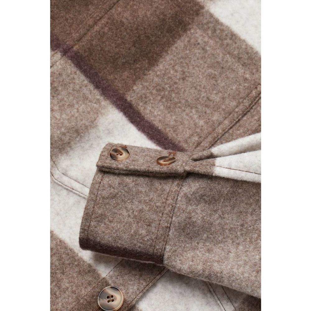 Jacket H&M Felted Shacket Plaid New - Picture 9 of 10